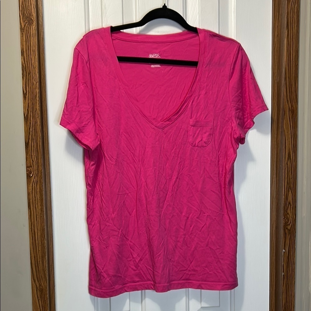 Gilligan & O'Malley Pink Relaxed Short Sleeve Tee